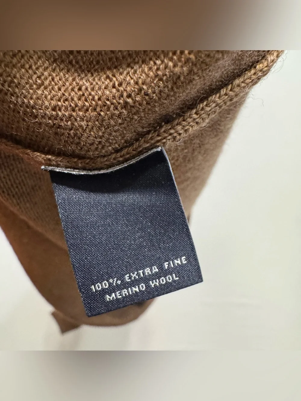 Hart Schaffner Marx Merino Wool Sweater Long Sleeve Men’s Medium Khaki Brown